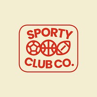 Sports club logo template vector