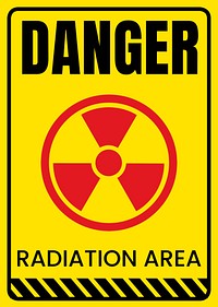 Radiation poster template vector