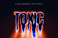 Fluid Gradient Text Effect psd, photoshop add-on