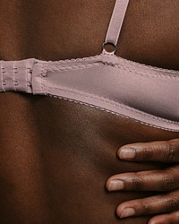 Bra strap mockup, African American woman psd