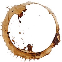 Coffee stain circle isolated background