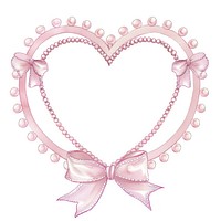 Elegant pink heart frame