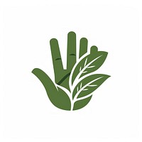 Eco-friendly hand leaf illustration