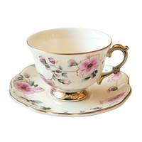 Elegant floral porcelain tea cup