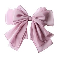 Elegant pink satin hair bow