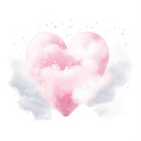 Dreamy pink heart clouds