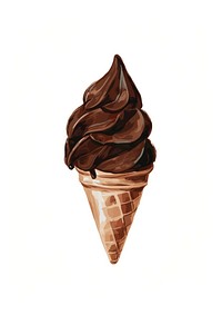 Delicious chocolate ice cream cone