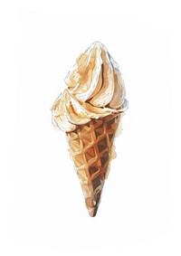 Delicious ice cream cone illustration