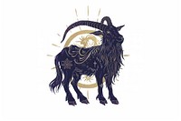 Capricorn zodiac mystical illustration