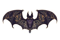 Intricate bat wings illustration