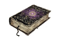 Mystical enchanted book with stars