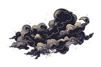 Dark abstract cloud illustration