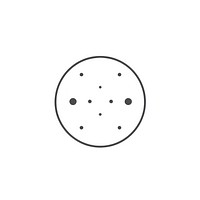 Minimalist black and white circle