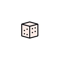 Minimalist dice icon illustration