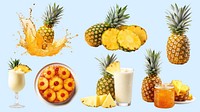 fresh pineapple element set