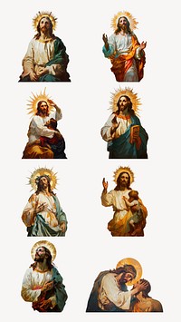 Jesus Christ illustration element set