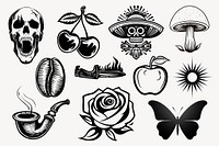 Tattoo design design element set