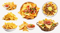 nachos design element set