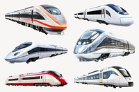 high speed train design element set