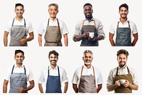 diverse male barista element set