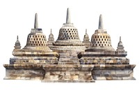 Ancient Buddhist temple illustration