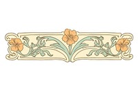 Vintage floral decorative border illustration