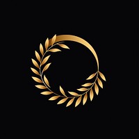 Elegant golden laurel wreath illustration