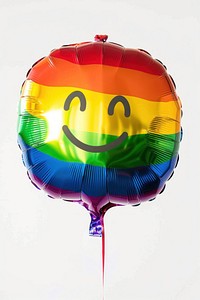 Rainbow smiley face balloon