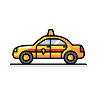 Colorful taxi cab illustration