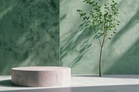 Minimalist green wall decor