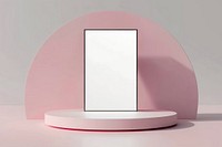 Minimalist pink display mockup