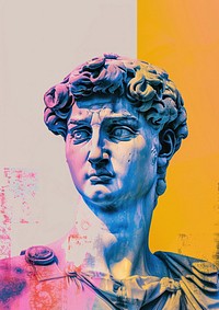 Vibrant classical statue art