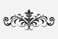 Elegant vintage ornamental floral design