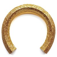 Glittery golden horseshoe luck