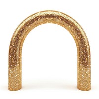 Sparkling golden glitter arch