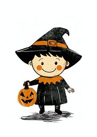 Cute Halloween witch illustration