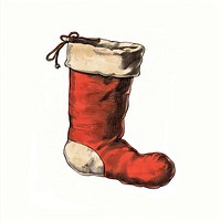 Vintage Christmas stocking illustration