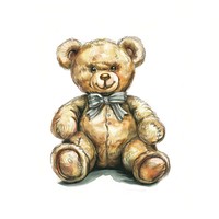 Vintage teddy bear illustration