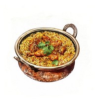 Traditional spicy chicken biryani