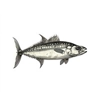 Detailed monochrome fish illustration