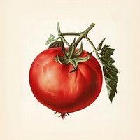 Vintage tomato botanical illustration