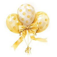 Yellow polka dot balloons