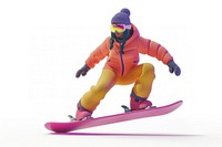 Colorful snowboarding winter sports illustration