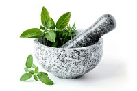 Mortar and pestle with herb herbs weaponry herbal.