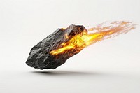 Fiery meteorite in motion