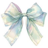 Elegant pastel watercolor ribbon bow