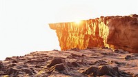 Sunlit cliff edge desktop wallpaper