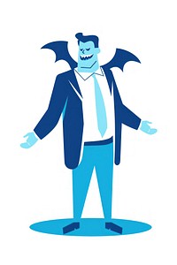 Business vampire cartoon illustration