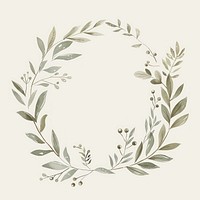 Elegant botanical wreath illustration