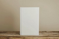 Blank book on wooden table